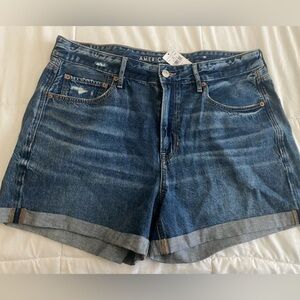 American Eagle Outfitters Women's Dark Blue Jean Shorts
